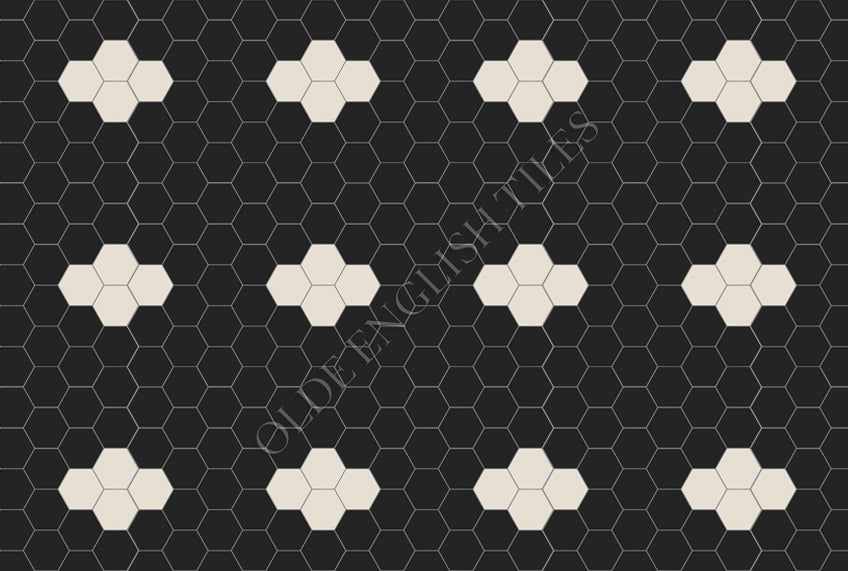  - Metropolis 50 Black with White Pattern