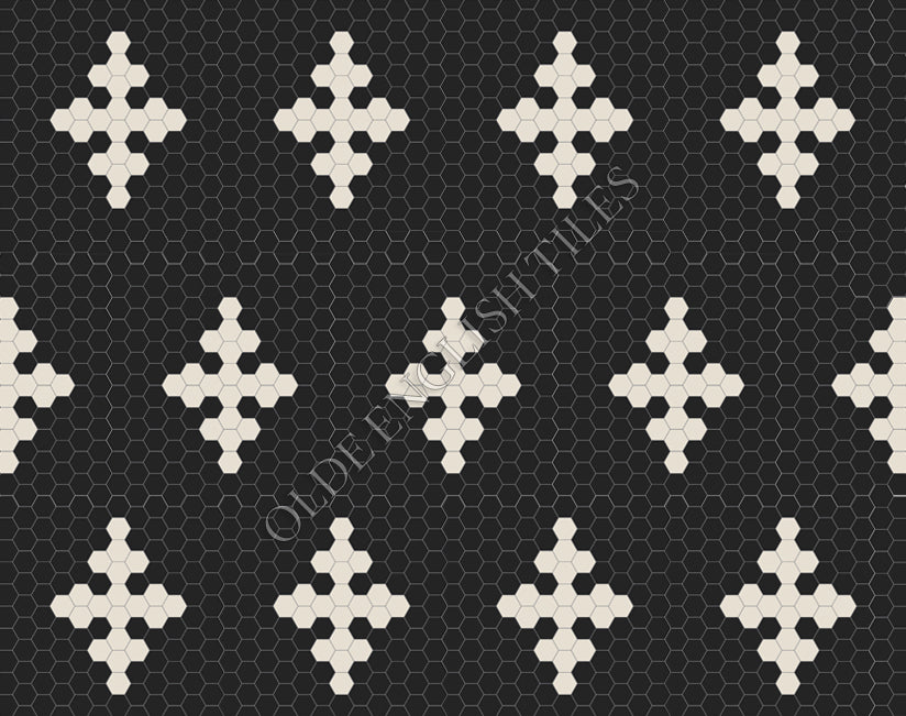  - Motif 25 Black with White