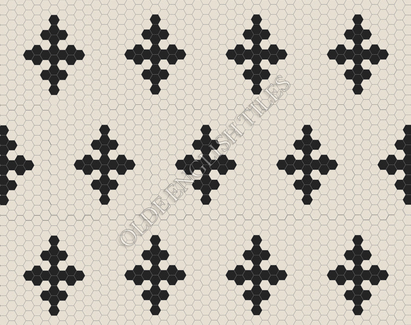  - Motif 25 White with Black