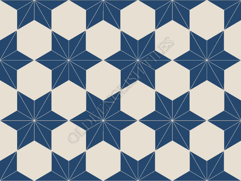 Monochrome tile patterns - Triangles and Hexagons