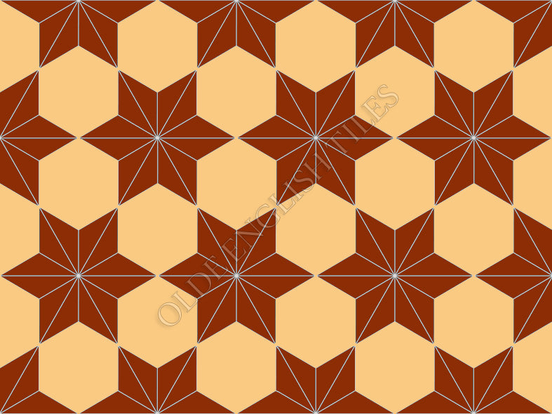 Monochrome tile patterns - Triangles and Hexagons
