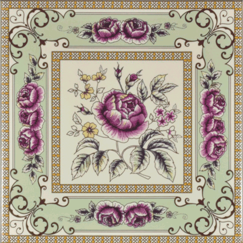Victorian & Federation Wall Tiles Square -  Rose Garden