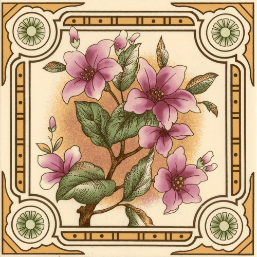Fireplace Feature Tiles -  Windflower hearth tile