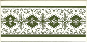 Victoria green on white 150 x 75 x 6mm (Set of 1)