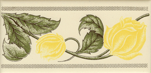 Rose yellow on vanilla 150 x 75 x 6mm (Set of 1)