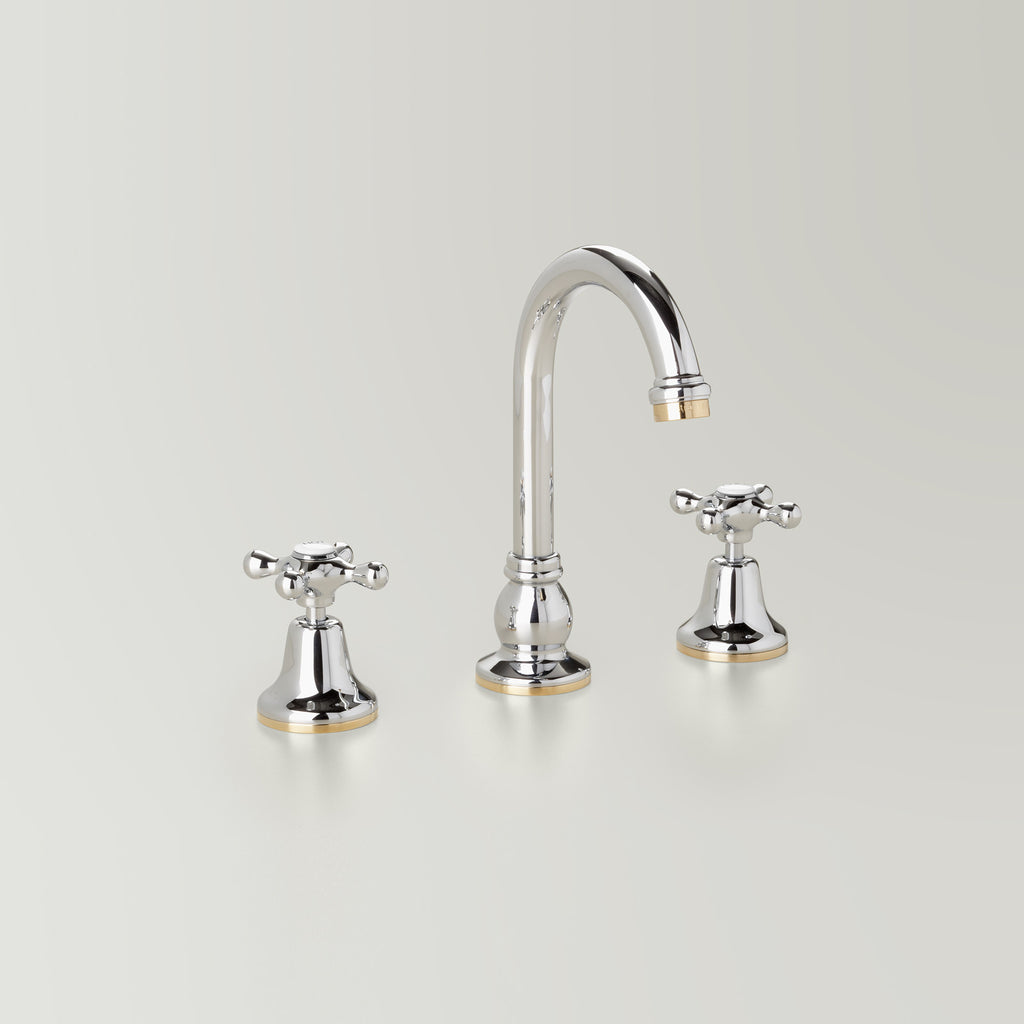 Tap Ware, Showers and Accessories -  Classic Hampton Basin Set 110mm swivel spout