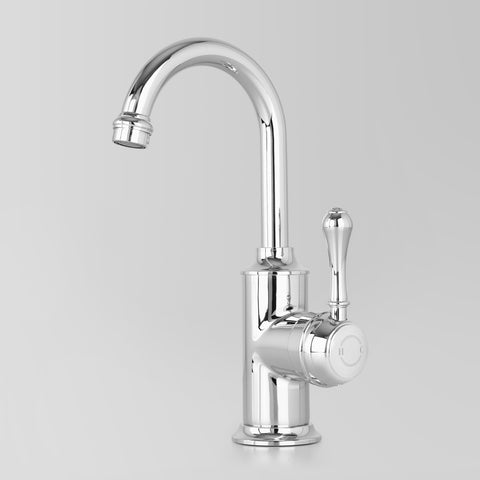 Classic Olde English Signature Basin Mixer Metal Lever 110mm swivel spout