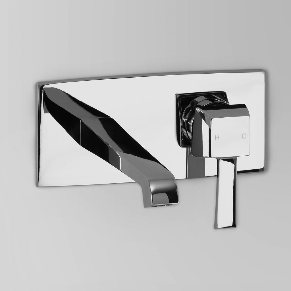 Tap Ware, Showers and Accessories -  Classic Dianna Wall Mixer Set 180mm spout on backplate