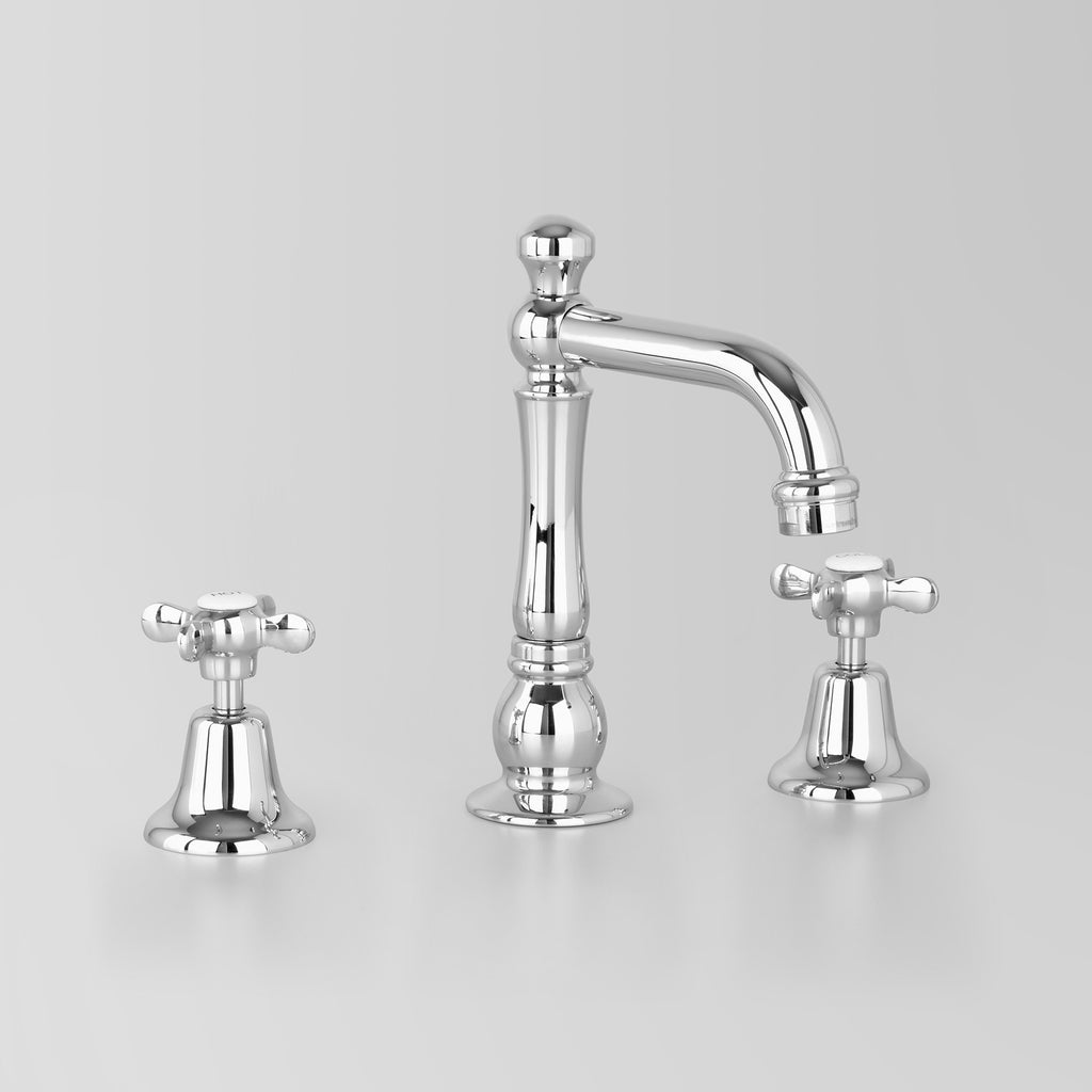 Tap Ware, Showers and Accessories -  Classic Olde English Basin Set V2 110mm swivel spout