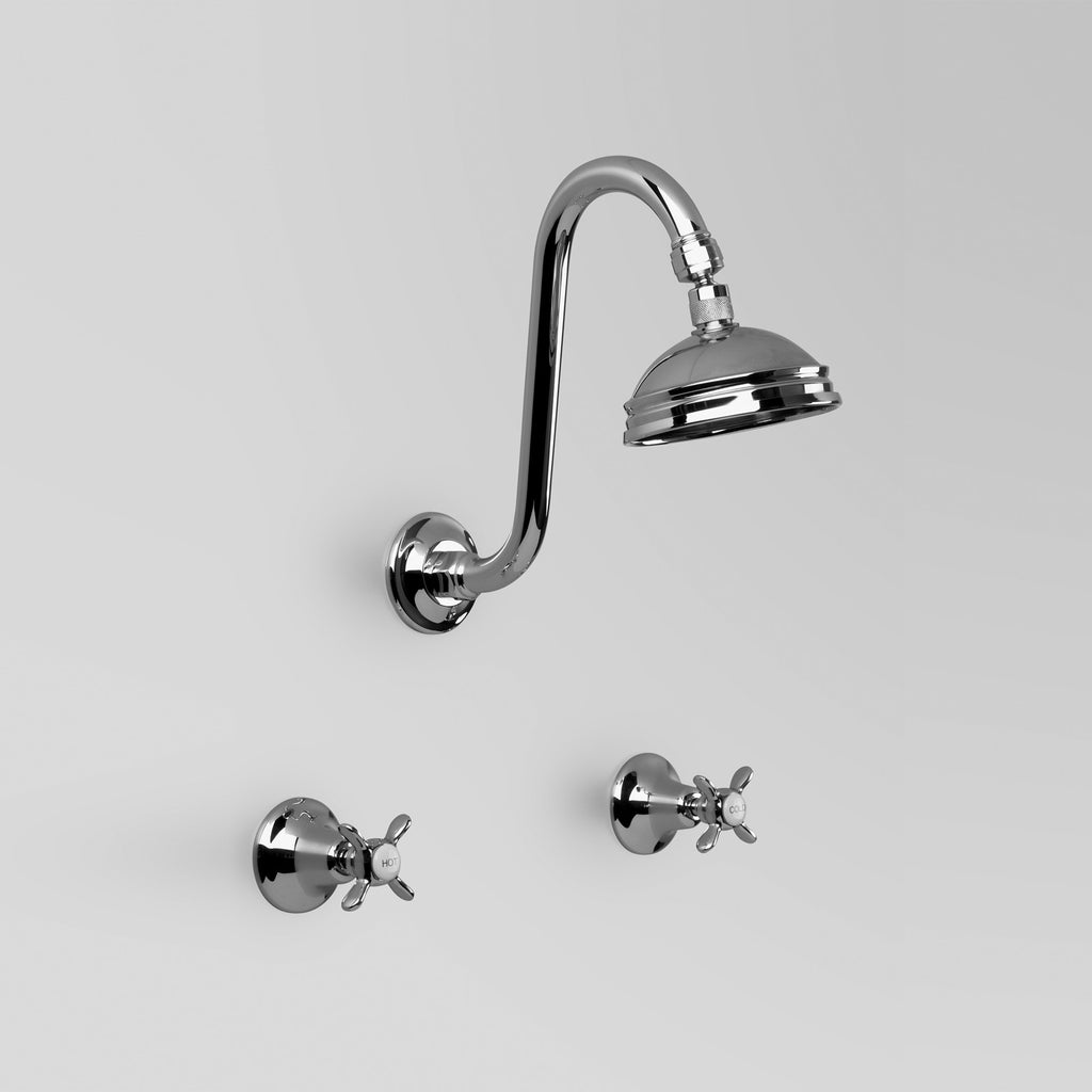 Olde English -  Classic Olde English Shower Set with 100mm ball joint Rose
