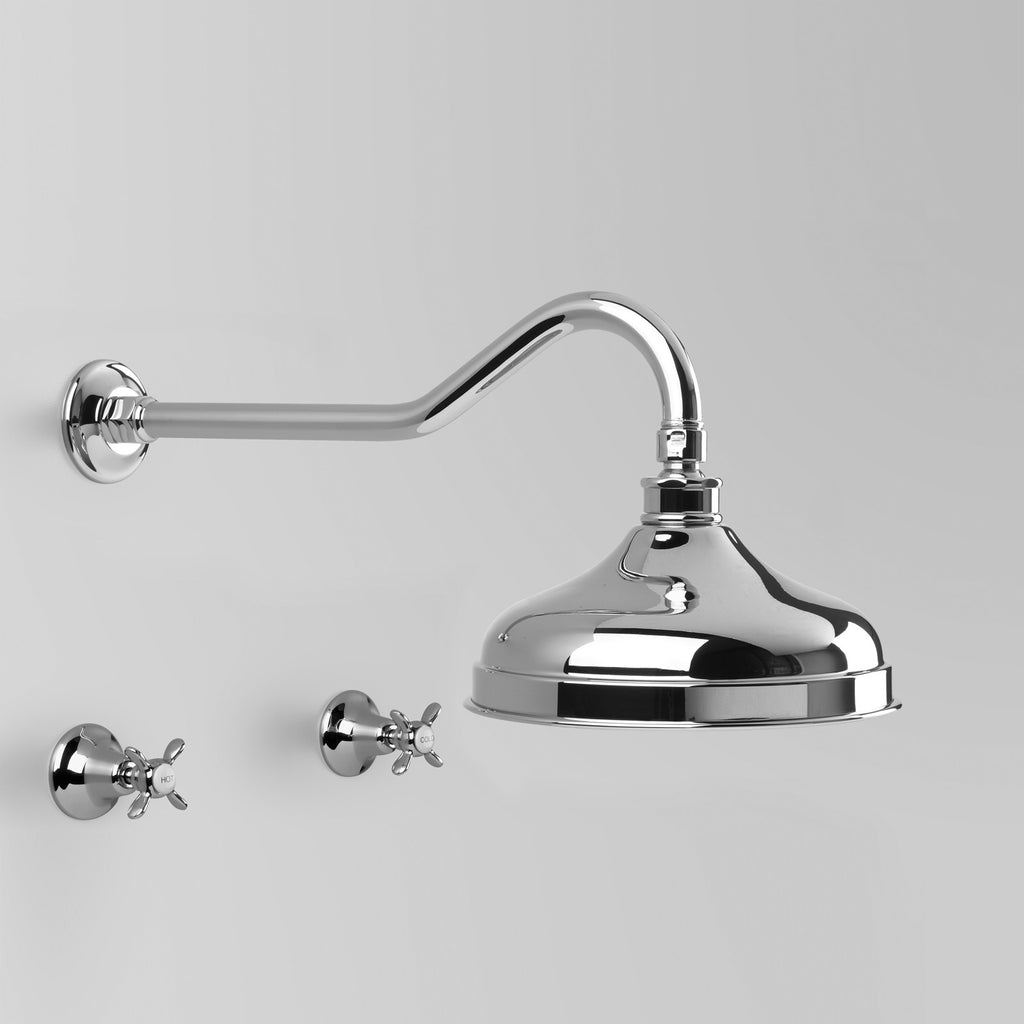 Olde English -  Classic Olde English Shower Set V2 with 200mm ball joint rose