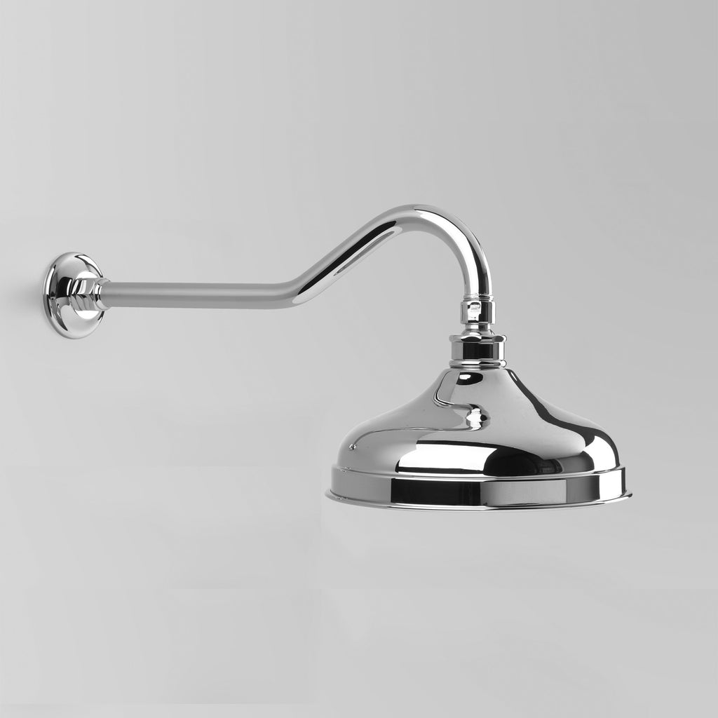 Olde English -  Classic Olde English Shower Arm & Rose Only V2 with 200mm ball joint rose