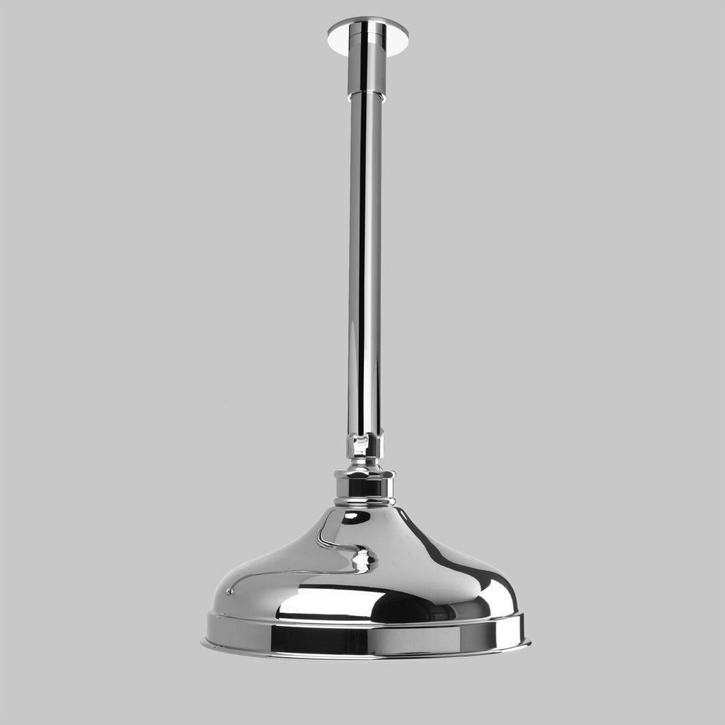 Olde English -  Classic Olde English Shower Arm & Rose Only V2 ceiling mounted with 200mm ball joint rose
