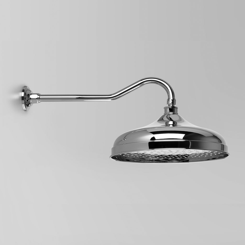 Olde English -  Classic Olde English Shower Arm & Rose Only V3 with 300mm ball joint rose