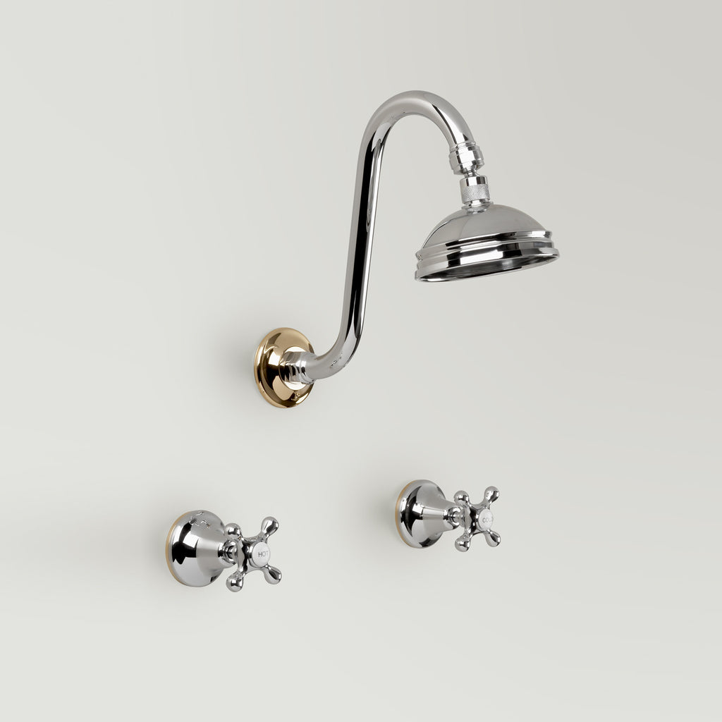 Tap Ware, Showers and Accessories -  Classic Hampton Shower Set 100mm ball joint rose