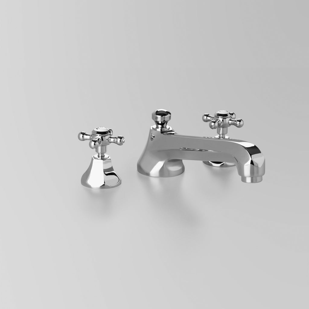 Tap Ware, Showers and Accessories -  Classic Hob Spa Set 220mm quick fix spout, including bodies & tee. (flow control option)