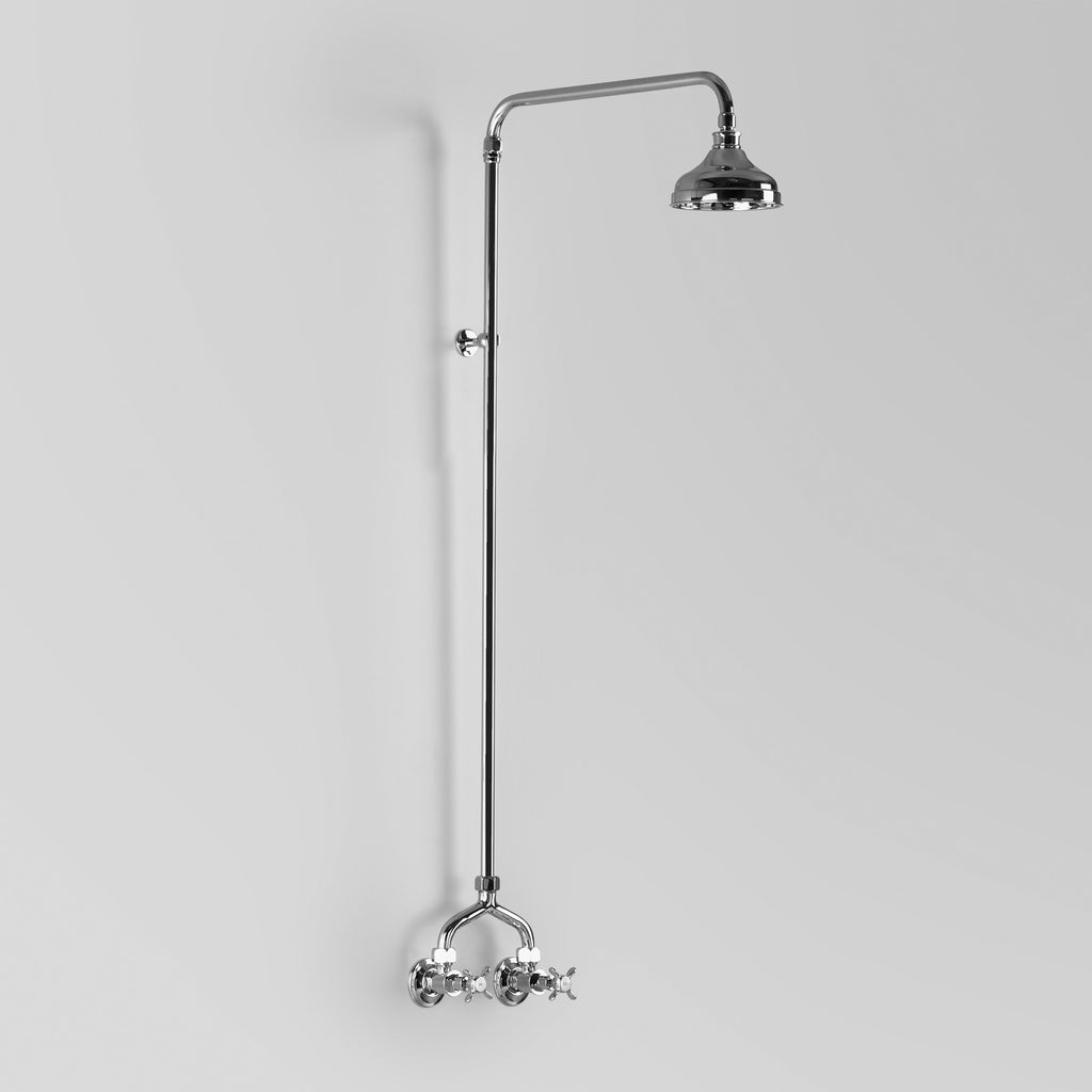  - Classic Olde English Shower Set Wall entry at 150mm fixed centres & 150mm shower rose