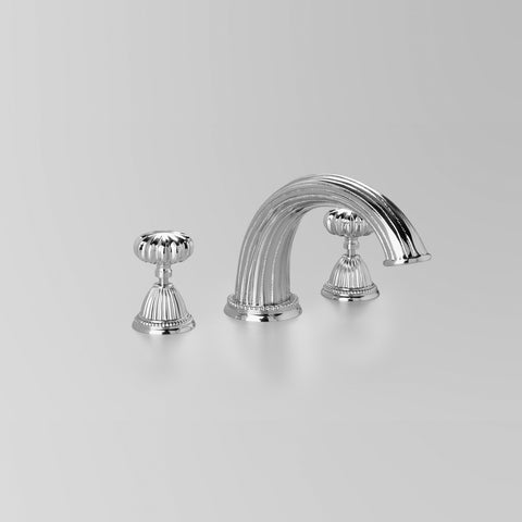 Classic Swan Hob Spa Set V2 230mm quick fix spout including bodies & tee