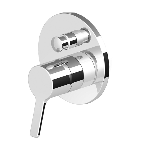  - Fully Round shower or bath mixer with diverter