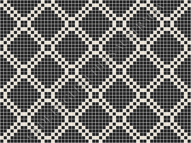 Classic Mosaic Patterns - Astoria 20 Black with White Pattern