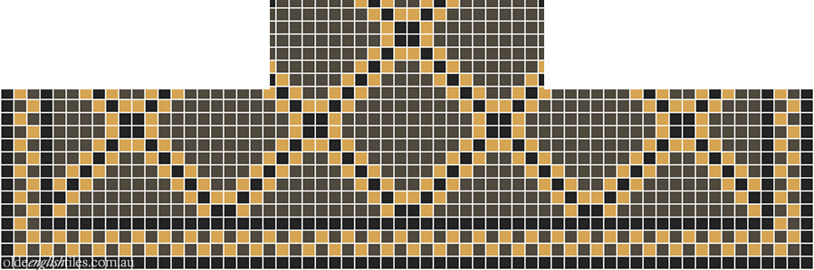 Fireplace Mosaic -  Astoria Multi 20 with Checkerboard border - Option 2
