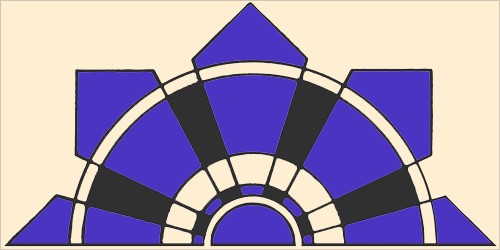 Art Deco Rectangle - Aurora