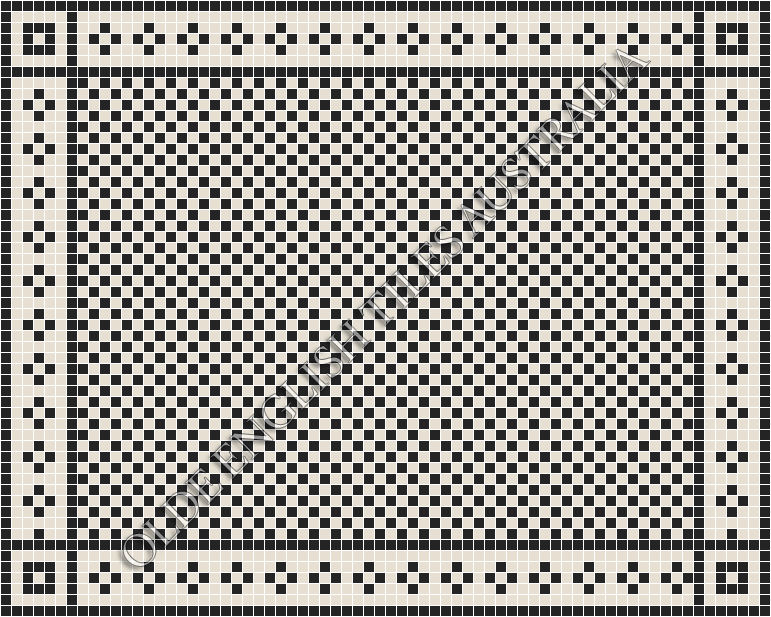  - Barclay 20 Black with White Pattern