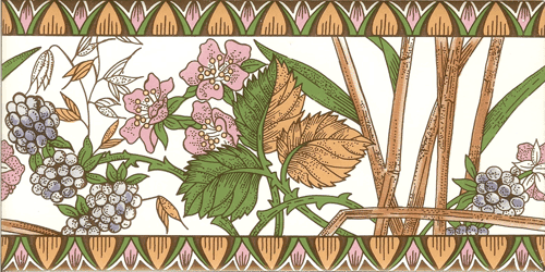 Victorian & Federation Wall Tiles Rectangle -  Berries