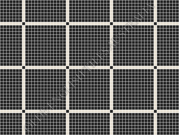 Classic Mosaic Patterns -  Brooklyn 20 Black with White Pattern