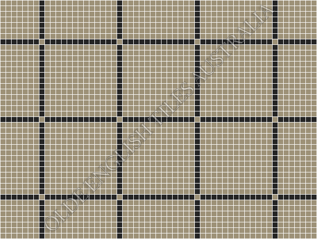 Classic Mosaic Patterns -  Brooklyn 20 Light Grey with Black Pattern