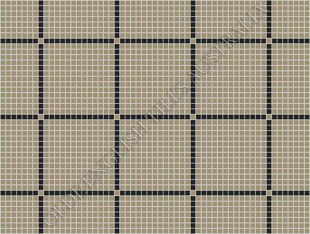 Classic Mosaic Patterns - Brooklyn 20 Light Grey with Black Pattern