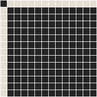 Classic Mosaic Patterns - Brooklyn 20 Black with White Pattern