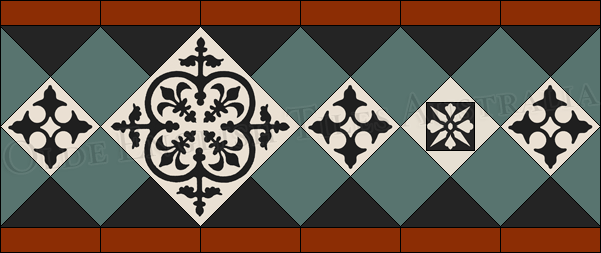 Tessellated Tiles -  Buckingham Border