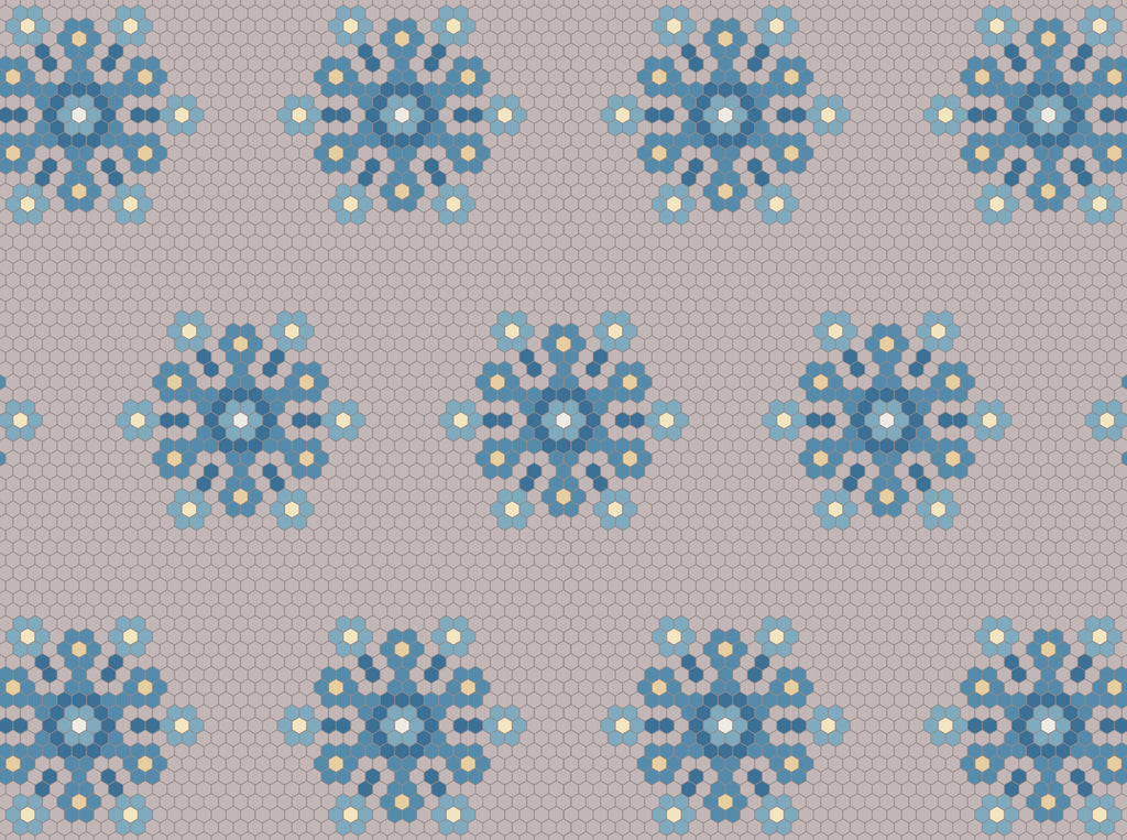 Mosaic Tiles -  Crystal - Frost Flowers