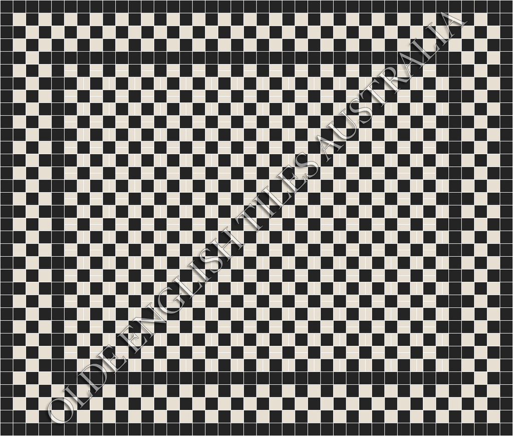  - Cannes 1 50 x 50 and 50 x 23.5 Black with White