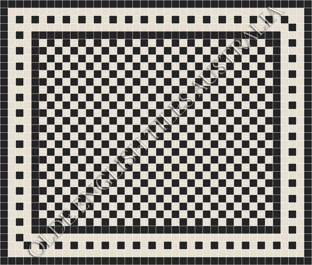  - Cannes 1 50 x 50 and 50 x 23.5 Black with White