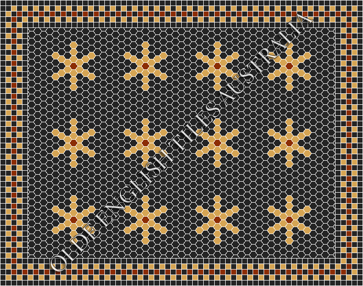  - Central Park 25 Black with Yellow & Special Red Pattern