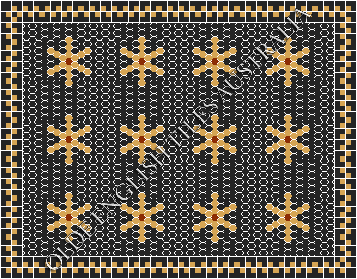 - Central Park 25 Black with Yellow & Special Red Pattern