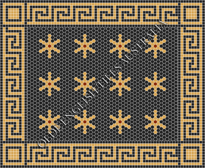  - Central Park 25 Black with Yellow & Special Red Pattern