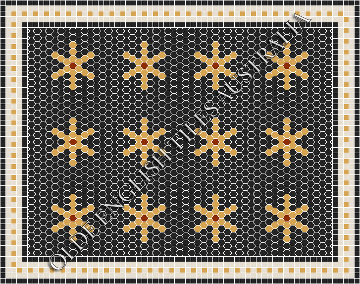  - Central Park 25 Black with Yellow & Special Red Pattern