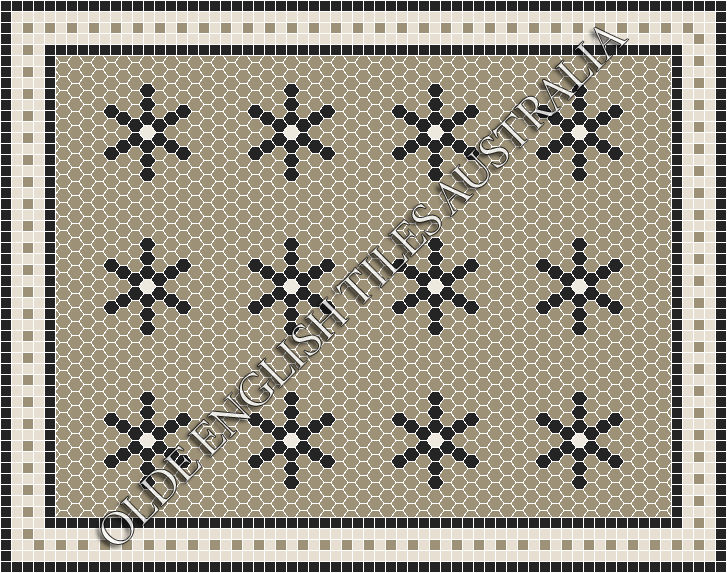  - Central Park 25 Light Grey with Black & White Pattern