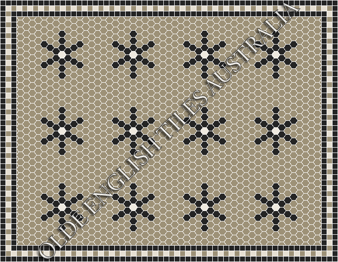  - Central Park 25 Light Grey with Black & White Pattern