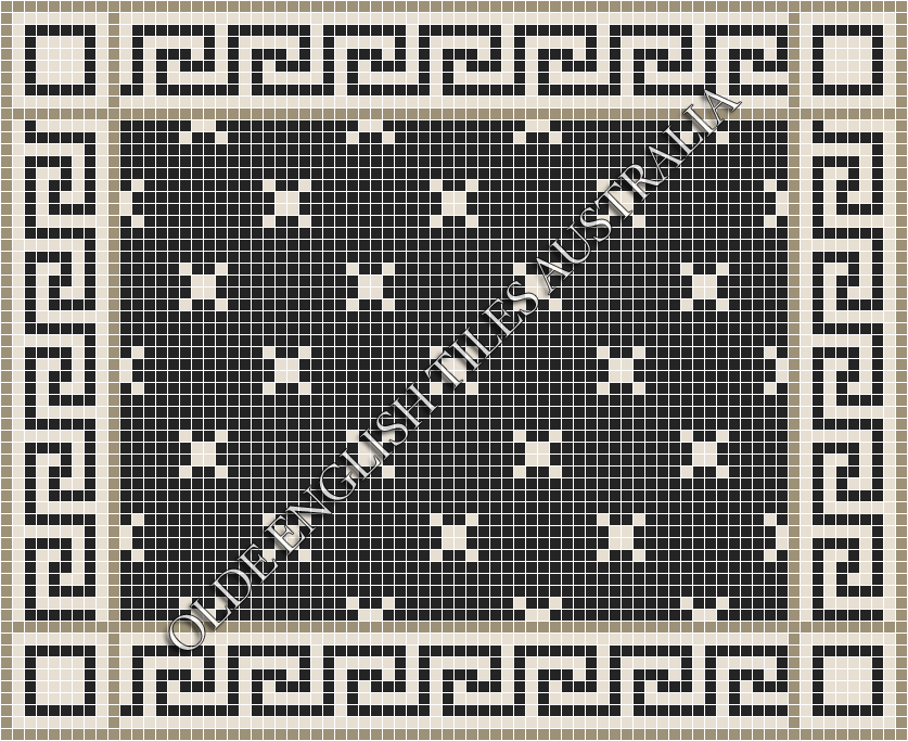  - Charleston 20 Black with White Pattern