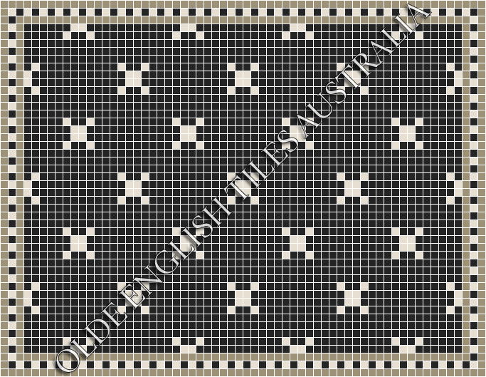  - Charleston 20 Black with White Pattern