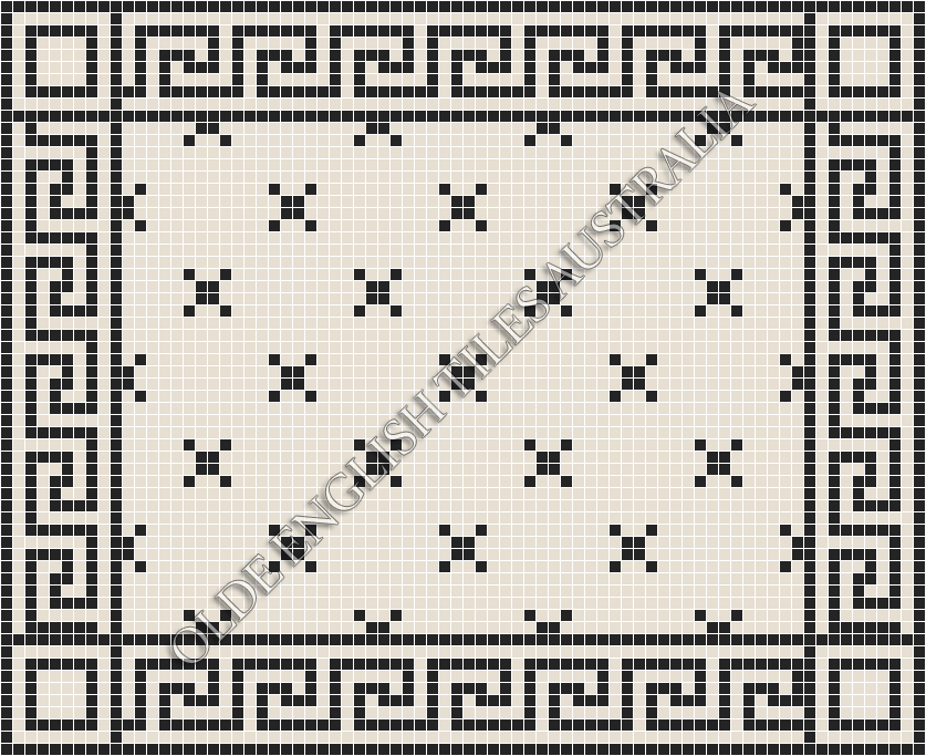  - Charleston 20 White with Black Pattern