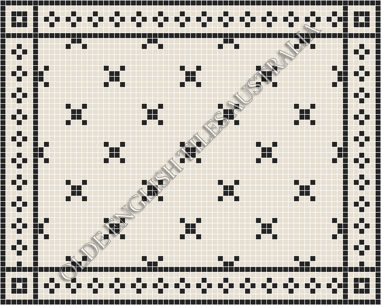  - Charleston 20 White with Black Pattern