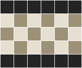 Mosaic Borders - Charleston 50 Black White and Grey Border