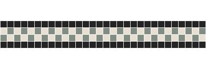 Mosaic Tiles -  Checkerboard 20 Black White and Light Green Border