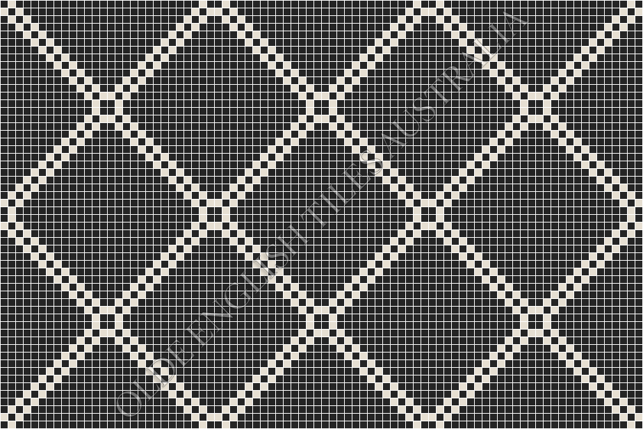 Classic Mosaic Patterns -  Chrysler 20 Black with White Pattern