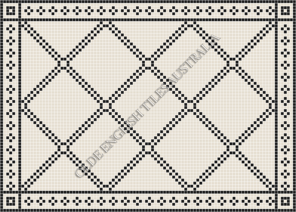 Classic Mosaic Patterns - Chrysler 20 White with Black Pattern